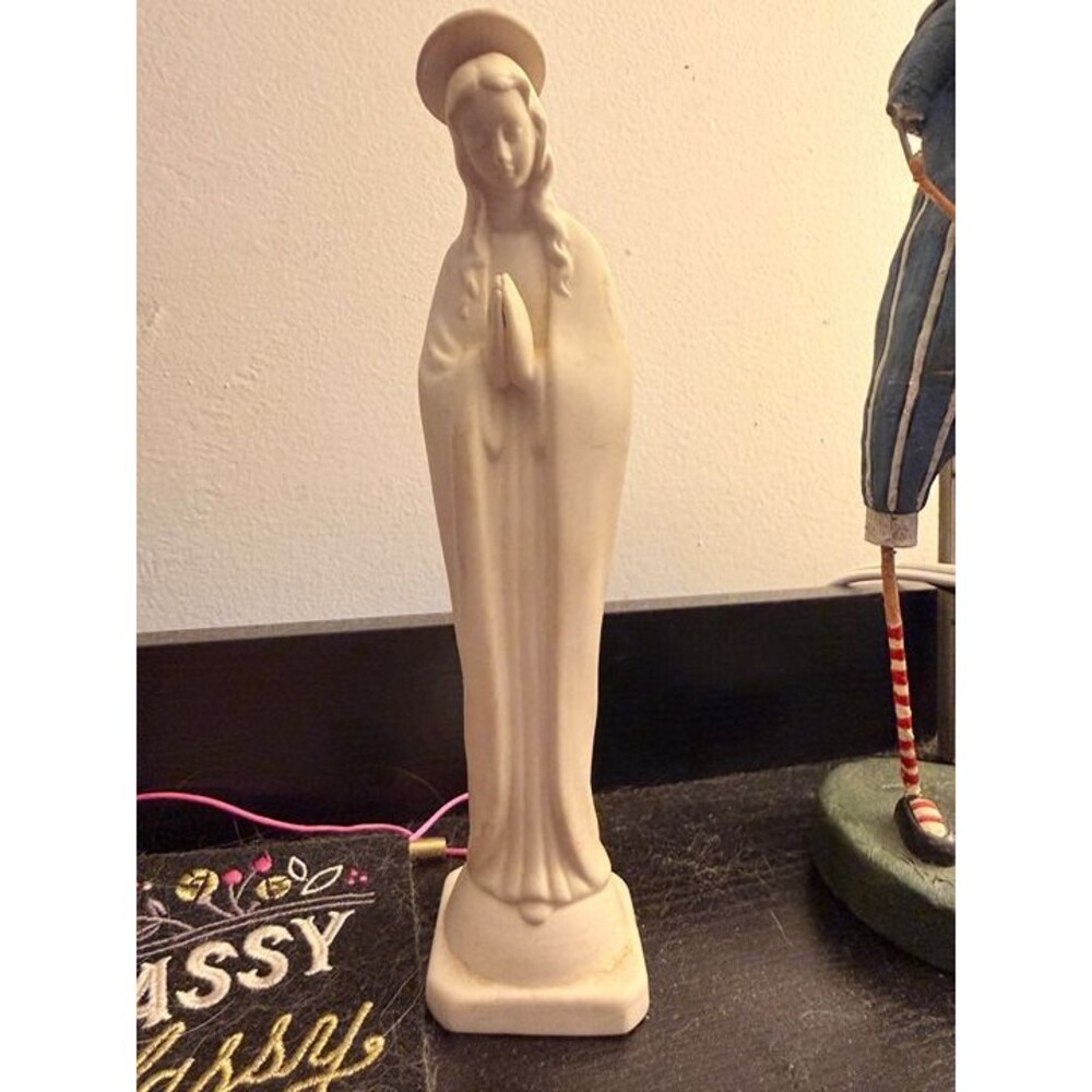 Vintage Goebel Hummel White Praying Madonna Statue HM 190 2/0 TMK 3 W. Germany